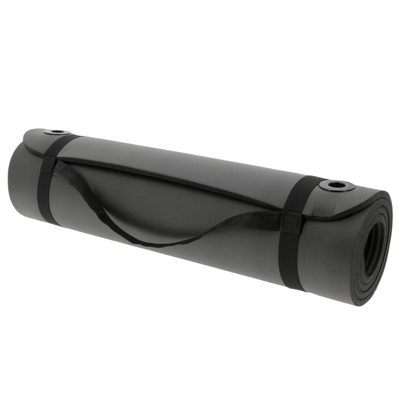 Tapis de sol fitness gym pilate noir - Sveltus