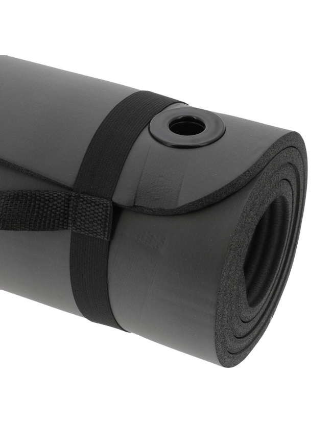 Tapis de sol fitness gym pilate noir - Sveltus