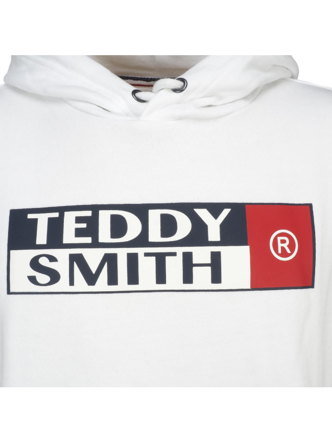 Sweat à capuche setik blanc homme - Teddy Smith