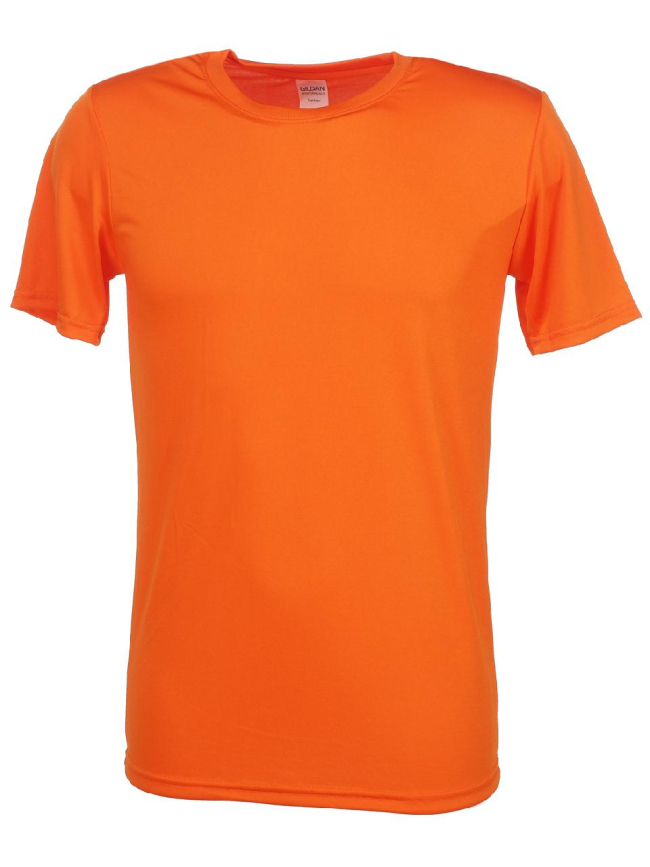 T-shirt basic uni performance orange homme - Gildan