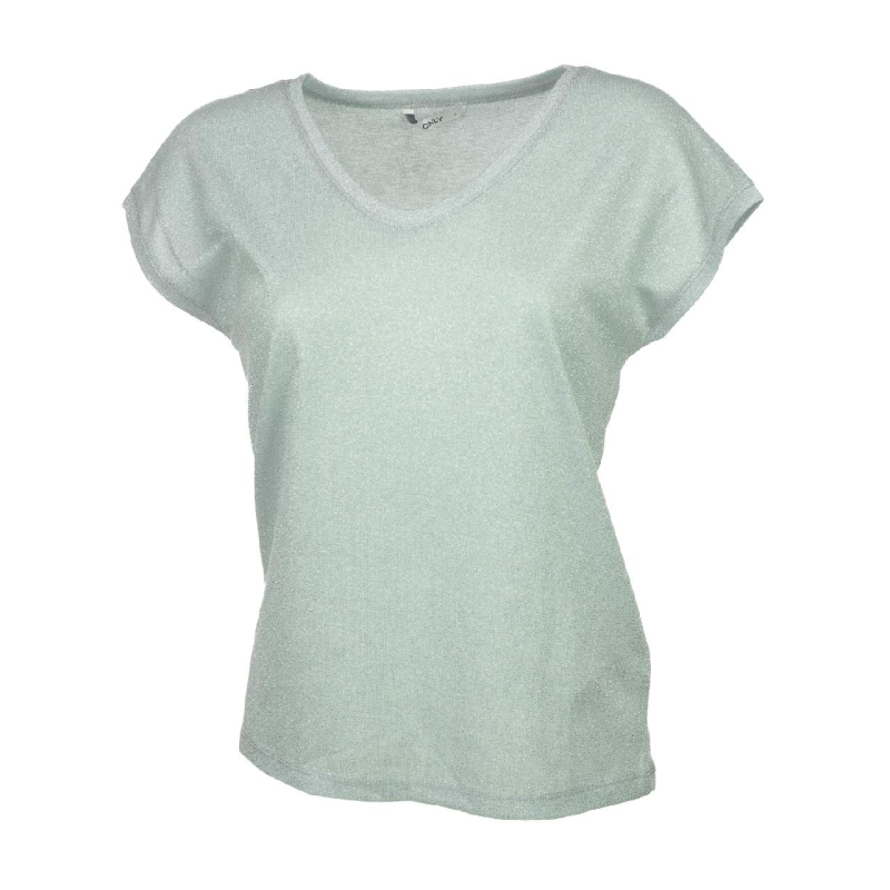 T-shirt top silvery paillettes gris femme - Only