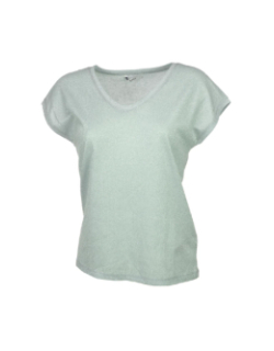 T-shirt top silvery paillettes gris femme - Only