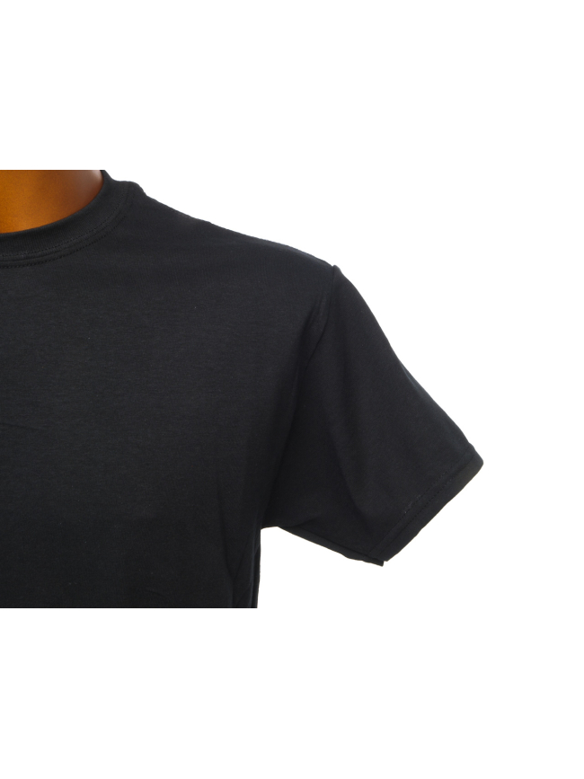 T-shirt basic uni heavy noir homme - Gildan