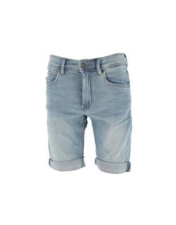 Short en jean scotty 3 bleu clair garçon - Teddy Smith