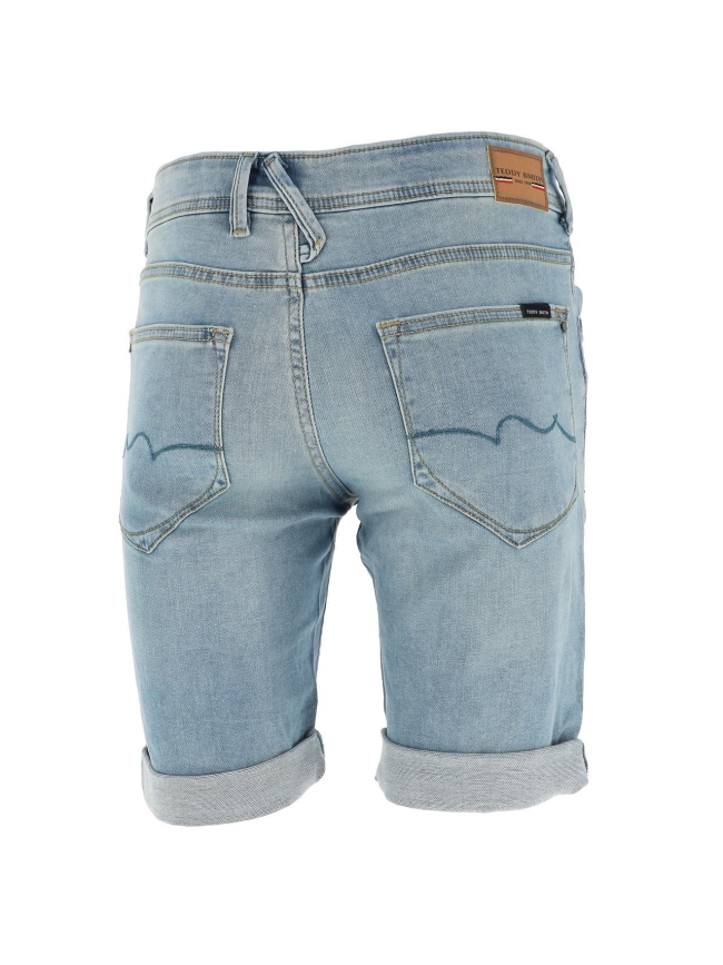 Short en jean scotty 3 bleu clair garçon - Teddy Smith