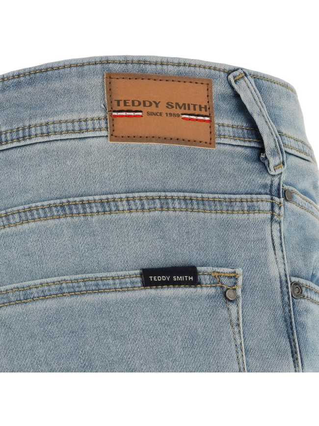 Short en jean scotty 3 bleu clair garçon - Teddy Smith