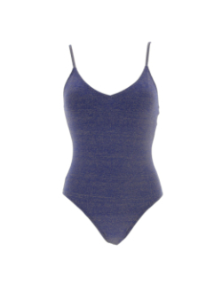 Maillot de bain 1 pièce bleu paillette femme - Culture Sud