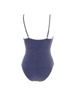 Maillot de bain 1 pièce bleu paillette femme - Culture Sud