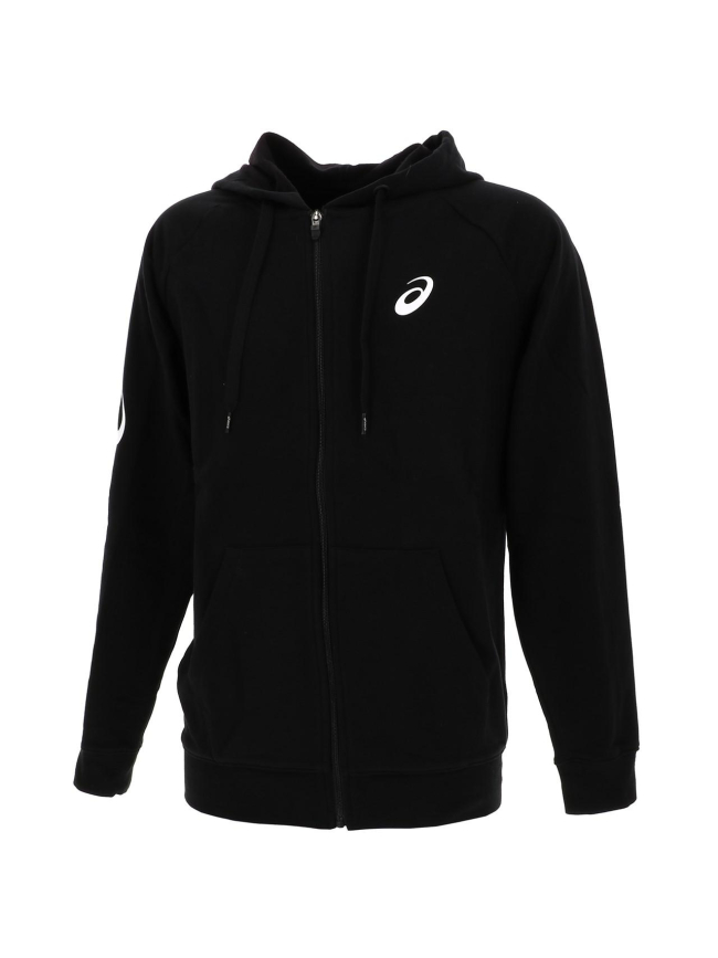 Sweat zippé à capuche noir homme - Asics