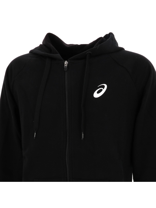 Sweat zippé à capuche noir homme - Asics