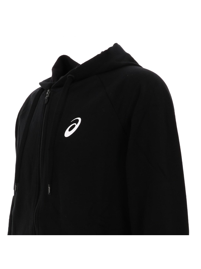 Sweat zippé à capuche noir homme - Asics