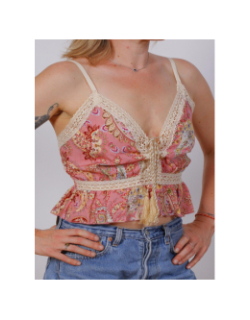 Caraco brodé rose femme - Culture Sud