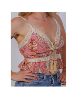 Caraco brodé rose femme - Culture Sud