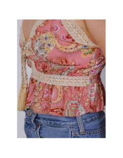 Caraco brodé rose femme - Culture Sud