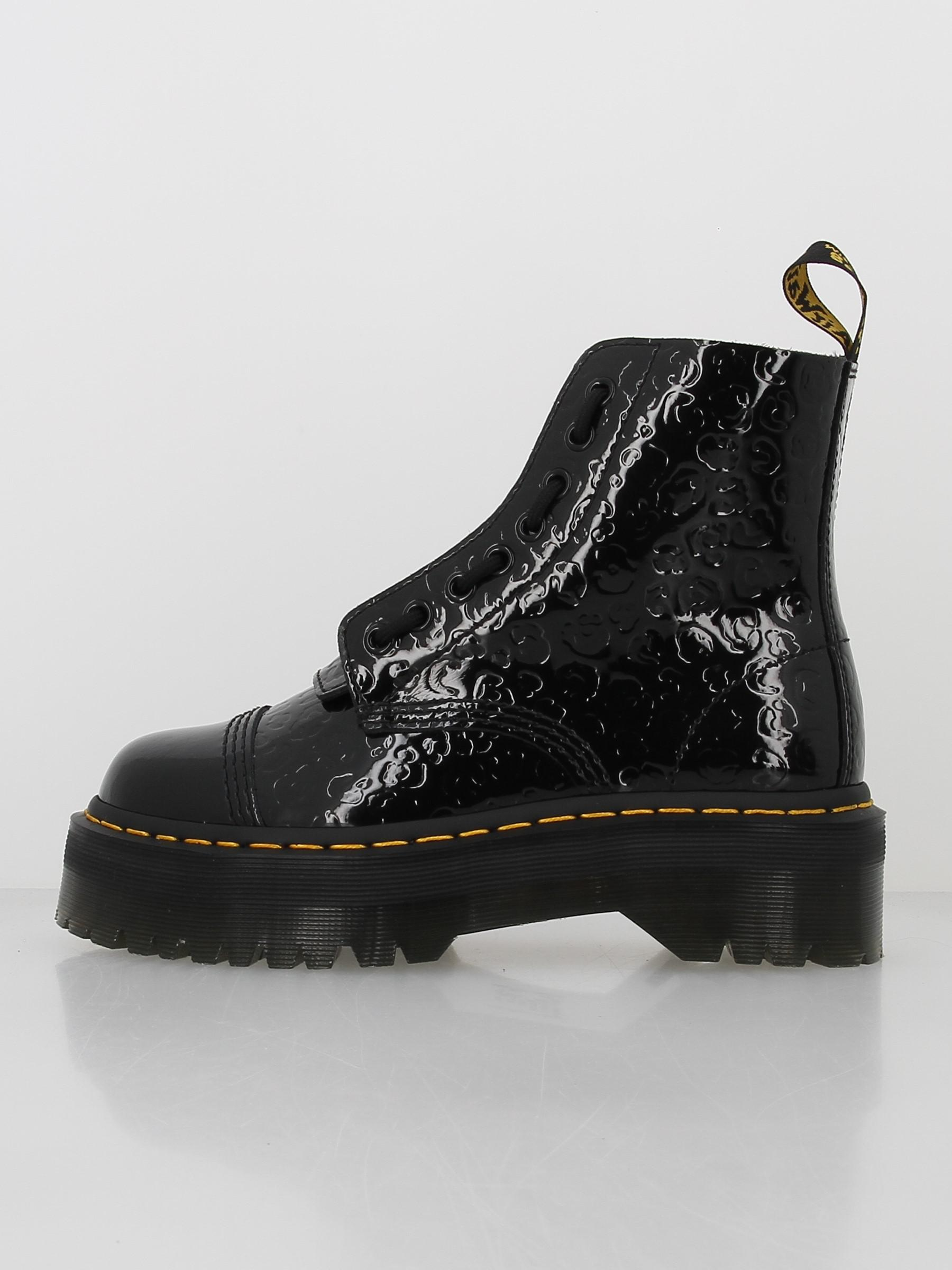 Boots plateforme sinclair noir femme - Dr Martens