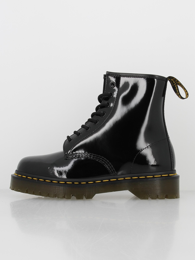 Boots vernis noir femme - Dr Martens