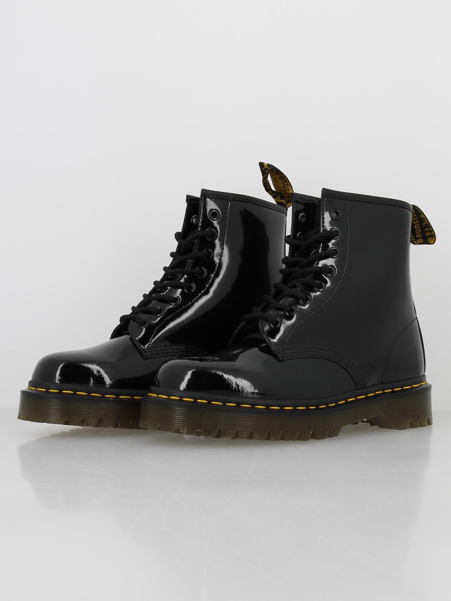 Boots vernis noir femme - Dr Martens