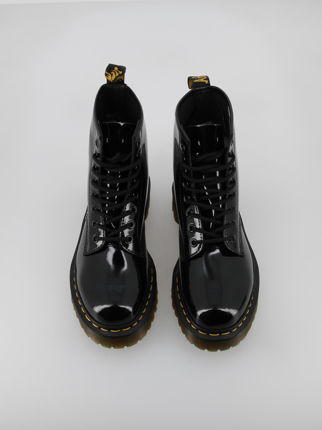 Boots vernis noir femme - Dr Martens