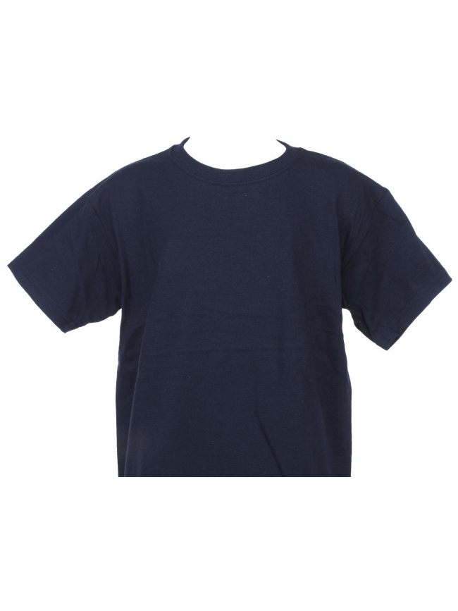 T-shirt basic uni heavy bleu marine enfant - Gildan