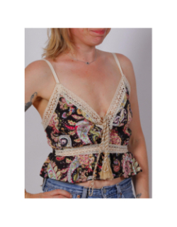 Caraco brodé noir femme - Culture Sud