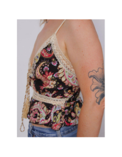 Caraco brodé noir femme - Culture Sud