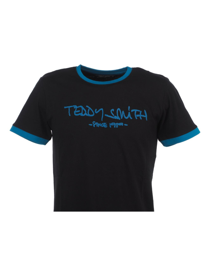T-shirt ticlass basic noir/bleu homme - Teddy Smith