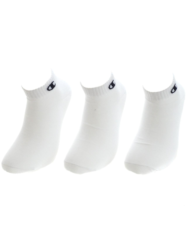 Pack 3 paires socquettes sport logo blanc - Champion