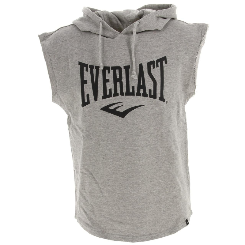 Sweat de boxe à capuche sans manche gris homme - Everlast