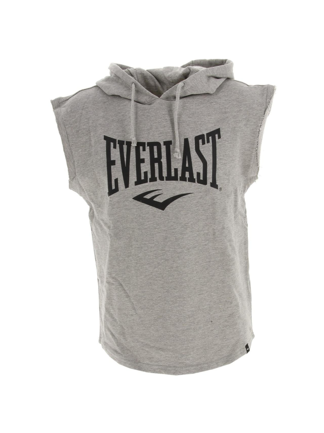 Sweat de boxe à capuche sans manche gris homme - Everlast