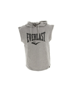 Sweat de boxe à capuche sans manche gris homme - Everlast