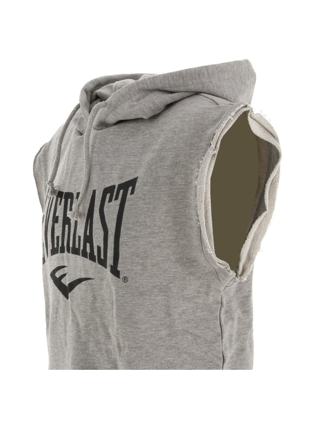 Sweat de boxe à capuche sans manche gris homme - Everlast
