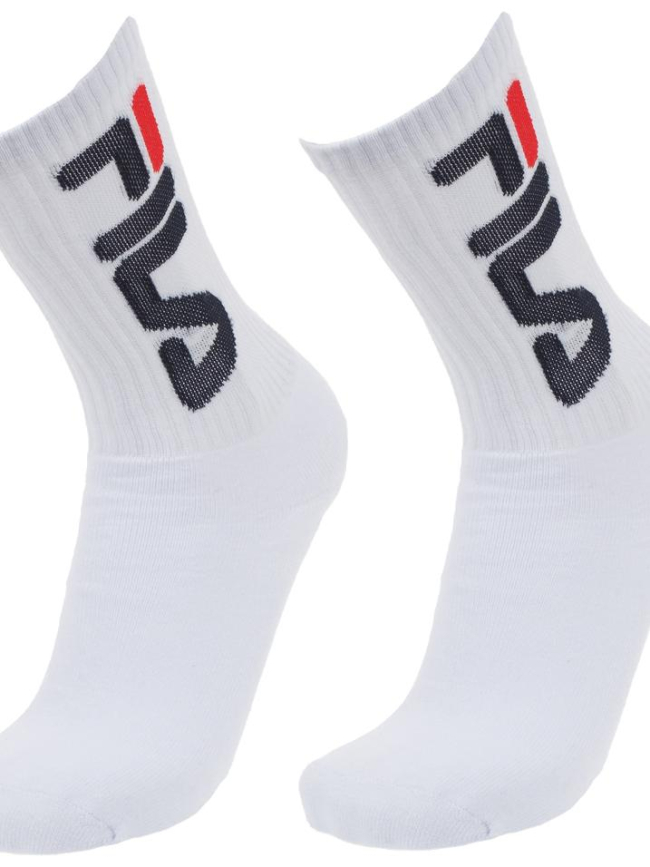 Pack 2 paires chaussettes sport blanc - Fila