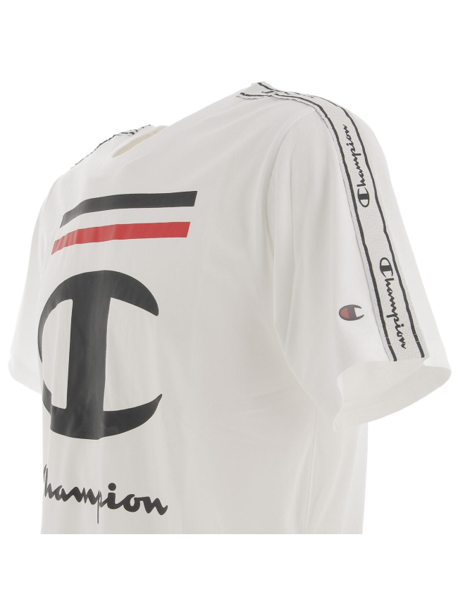 T-shirt tape biglogo blanc garçon - Champion