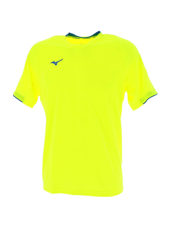 T-shirt de running core sleevee jaune - Mizuno