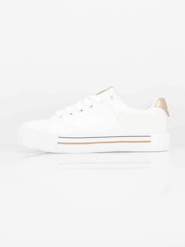 Baskets basses compensées tudy blanc doré femme - Kappa