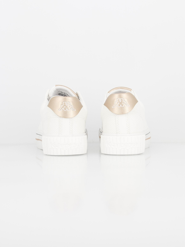 Baskets basses compensées tudy blanc doré femme - Kappa