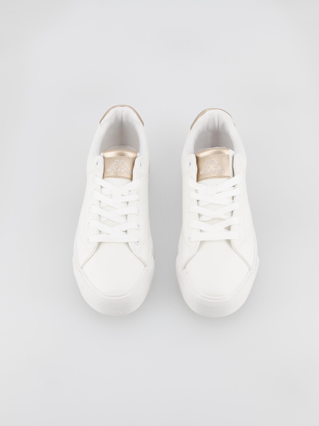 Baskets basses compensées tudy blanc doré femme - Kappa
