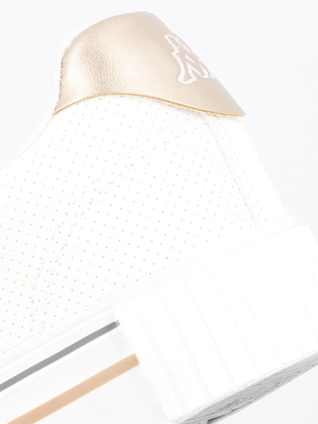 Baskets basses compensées tudy blanc doré femme - Kappa