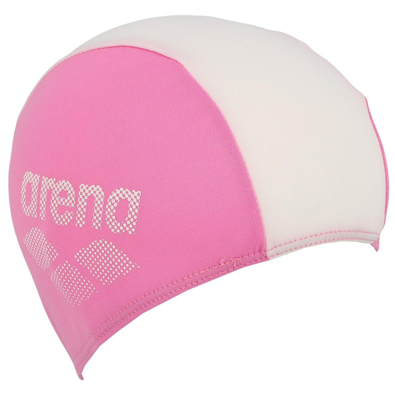 Bonnet de bain polyester rose/blanc fille - Arena