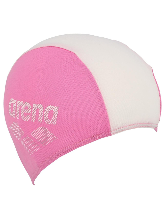 Bonnet de bain polyester rose/blanc fille - Arena