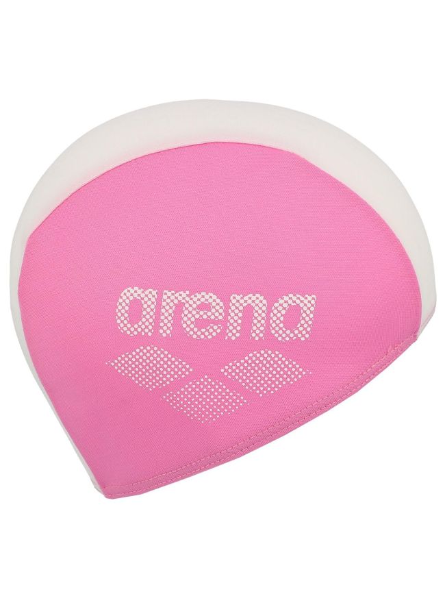 Bonnet de bain polyester rose/blanc fille - Arena