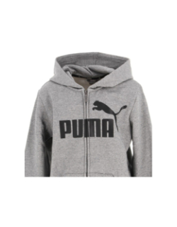 Sweat zippé à capuche essential gris garçon - Puma