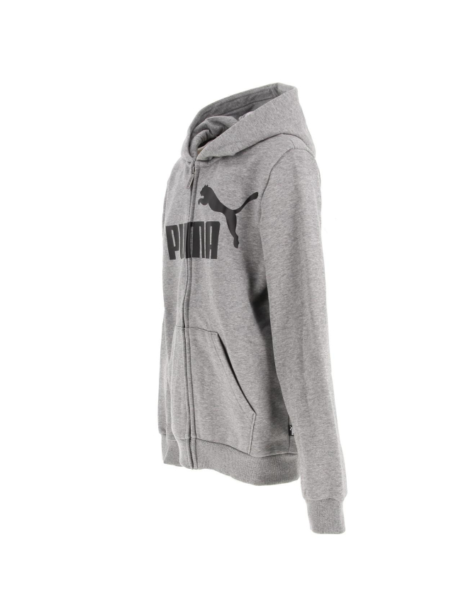 Sweat zippé à capuche essential gris garçon - Puma