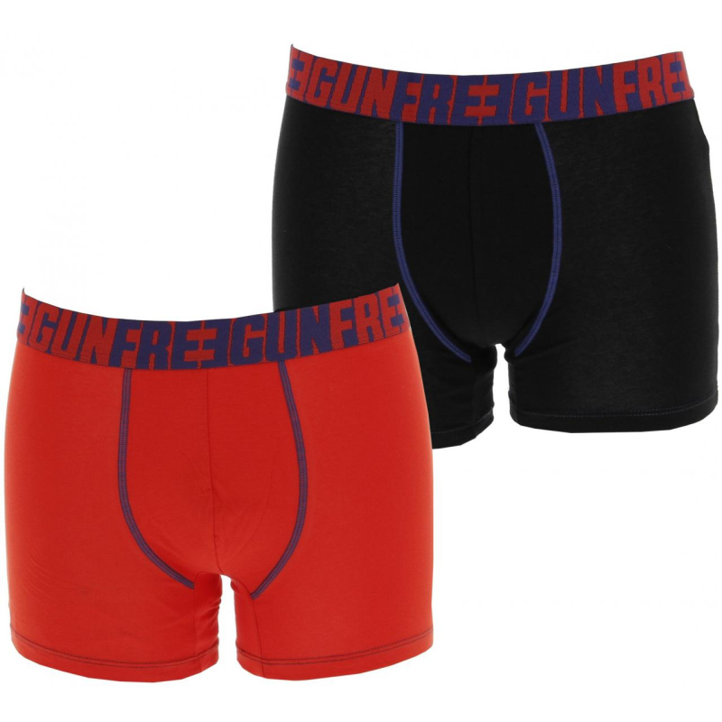 Pack 2 boxers noir/rouge homme - Freegun