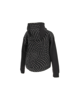 Sweat à capuche crop imprimé noir fille - Nike
