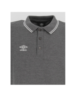 Polo basics piqué gris anthracite homme - Umbro