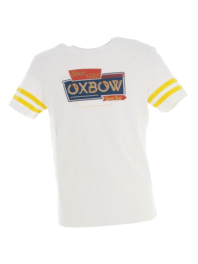 T-shirt tubso bandes blanc homme - Oxbow