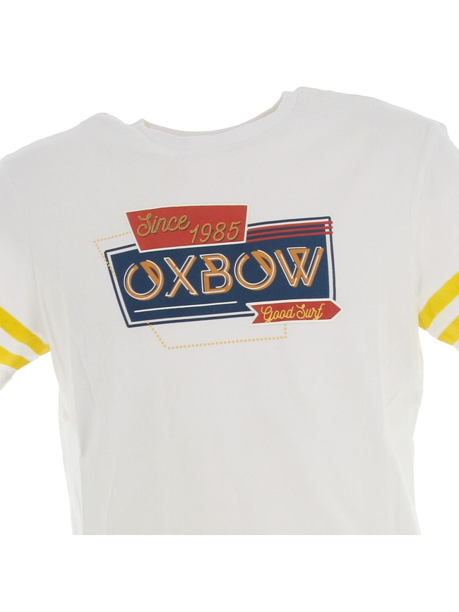 T-shirt tubso bandes blanc homme - Oxbow