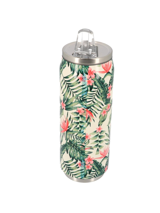 Gourde canette inox 500 ml palmier blanc - Les Artistes