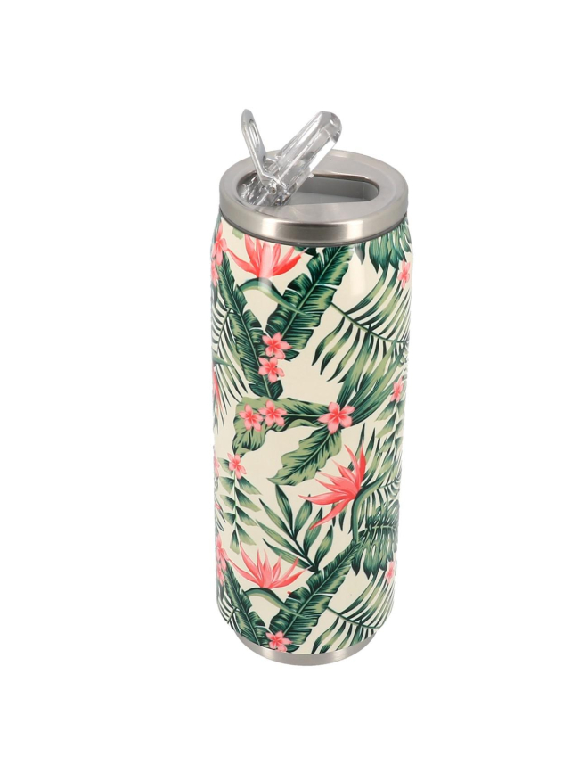 Gourde canette inox 500 ml palmier blanc - Les Artistes